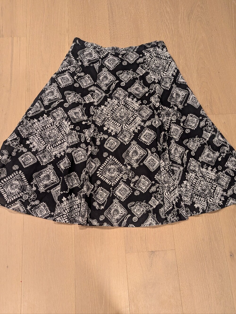 Coldwater Creek Black and White Circle Skirt